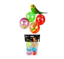 Plastik Delikli Kuş Oyun Topu 4 cm 6 Lı Paket