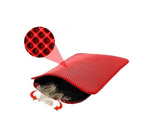 toptan-xml-dropshipping-Elekli Kedi Tuvalet Önü Kedi Paspası Kırmızı