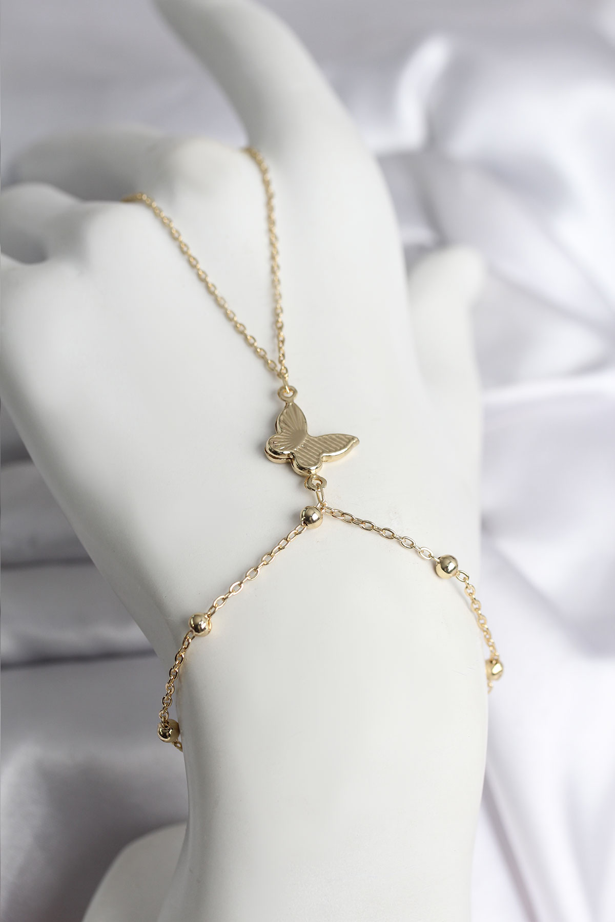 316L Çelik Gold Renk Kelebek Model Kadın Şahmeran - TJ-SN732