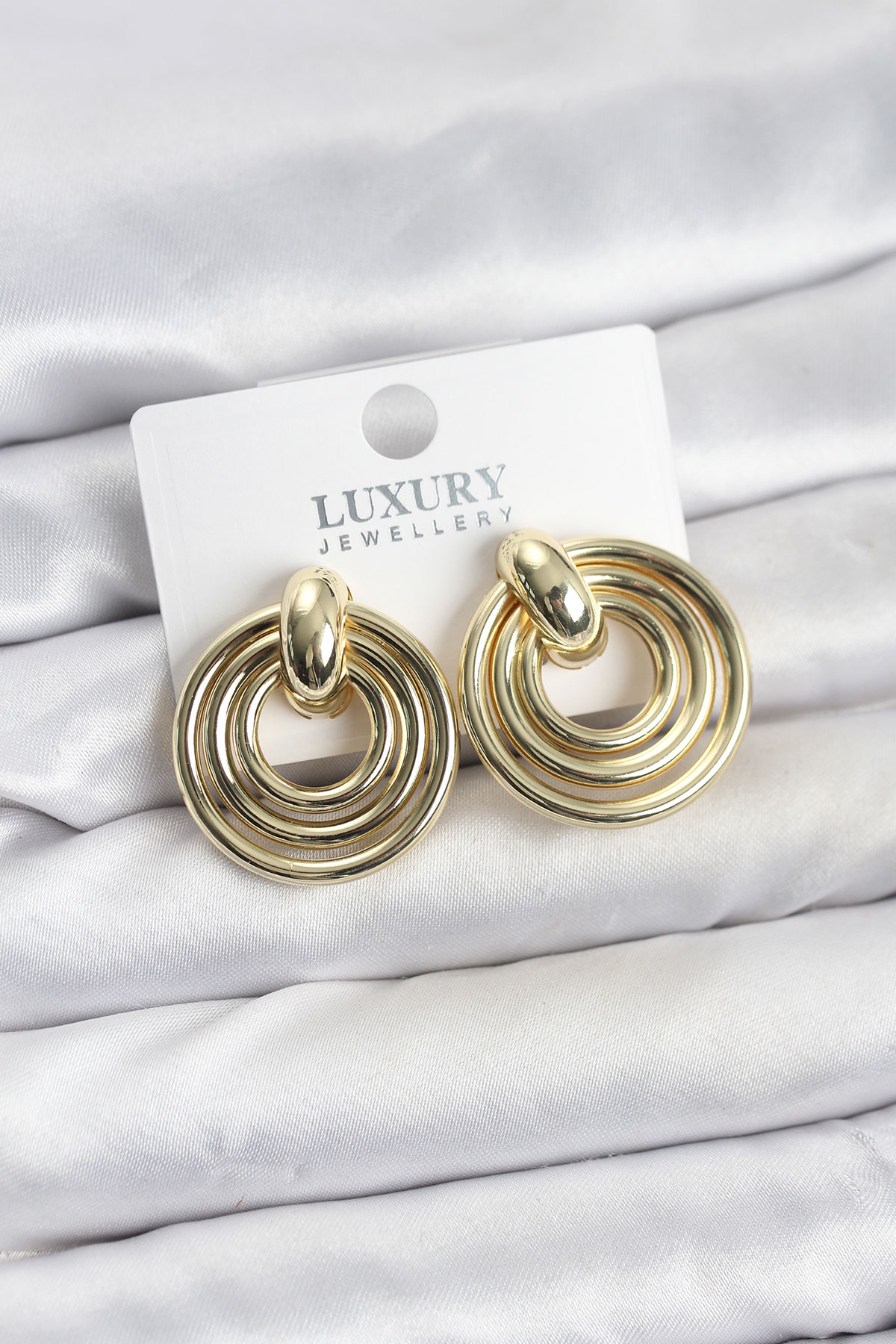 Gold Renk Pirinç Vintage Kadın Küpe TJ-BKP11604