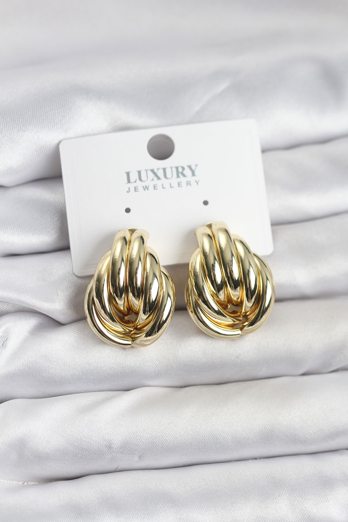 Pirinç Gold Renk Vintage Kadın Küpe - TJ-BKP11627