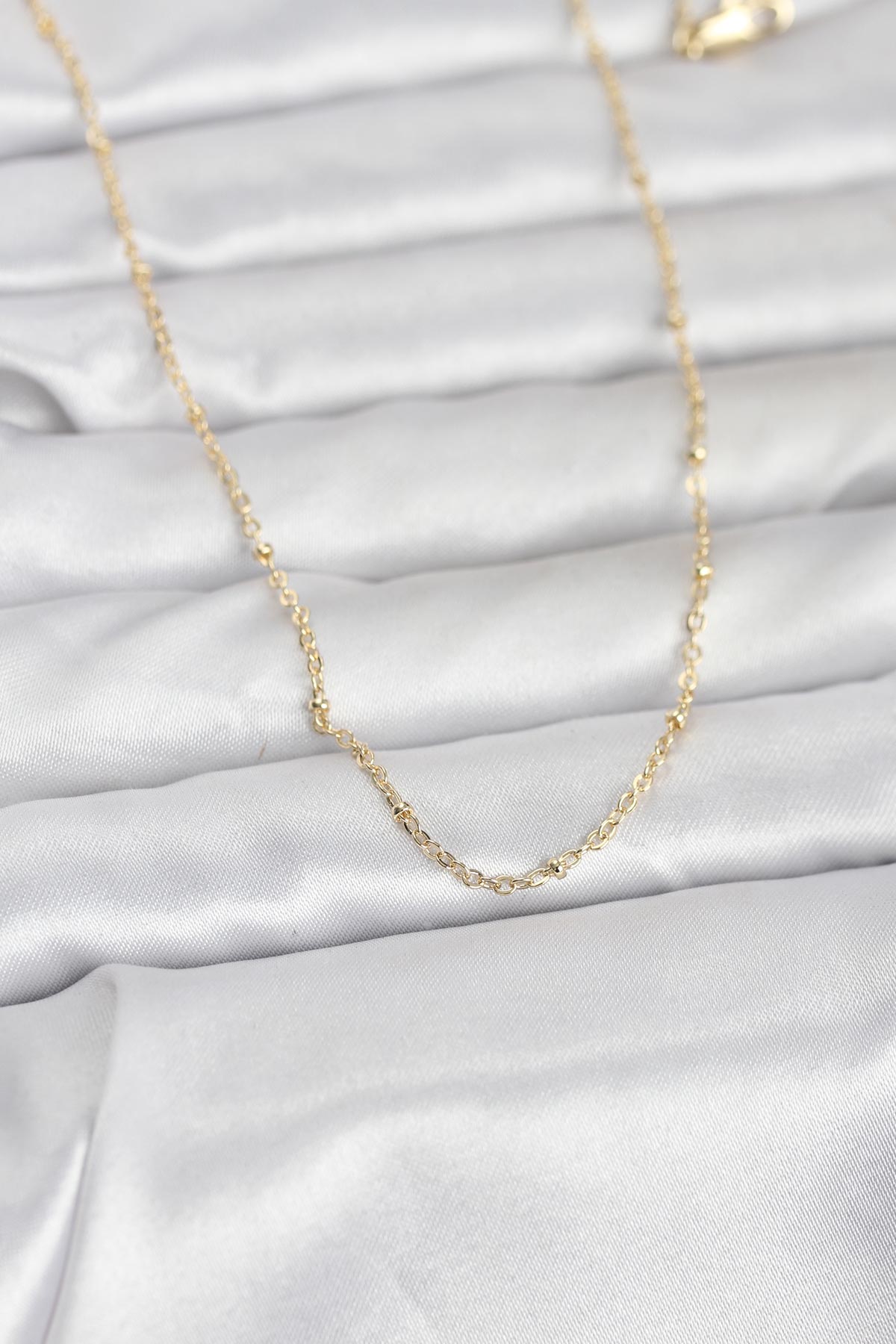 CM 14K Gold Renk Burgu Model 60 cm Kadın Kolye - TJ-BKO10950