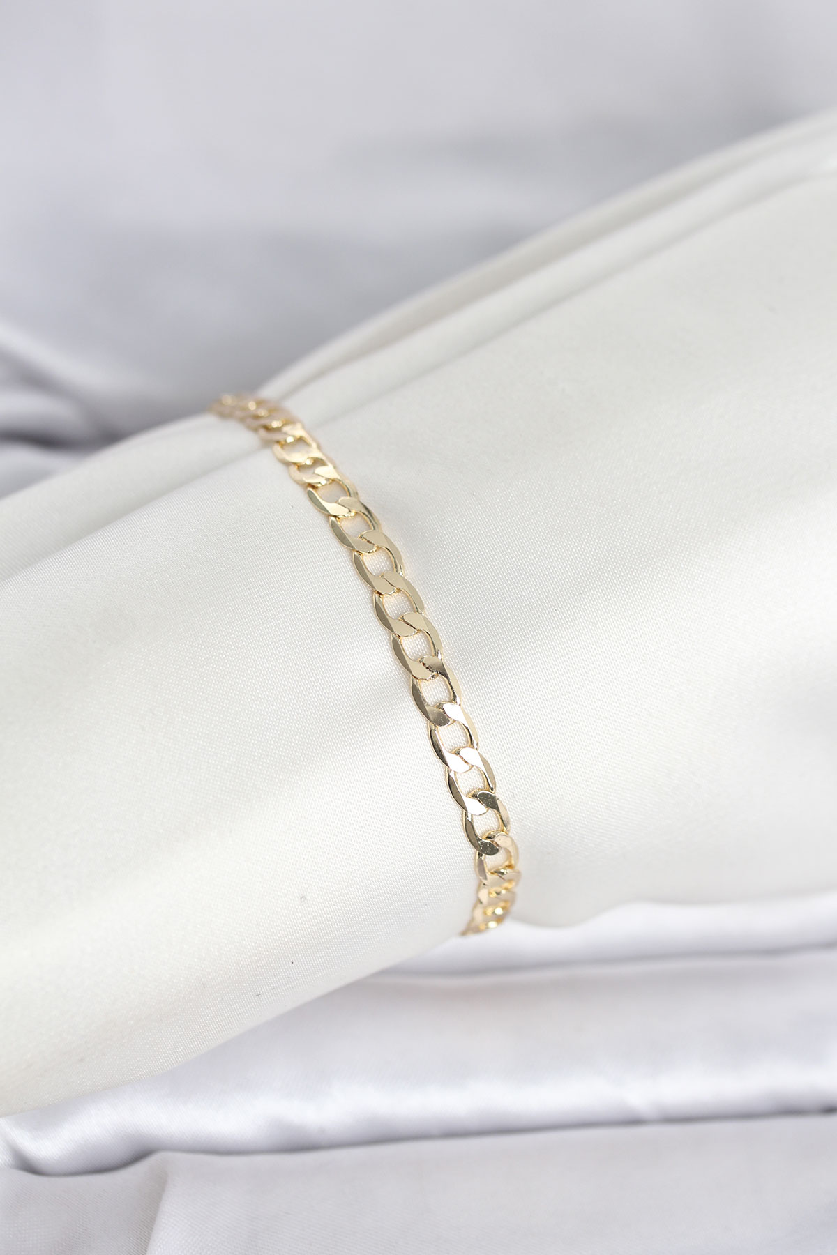 CM 14K Gold Renk Halka Zincir Model Kadın Bileklik - TJ-BB8287