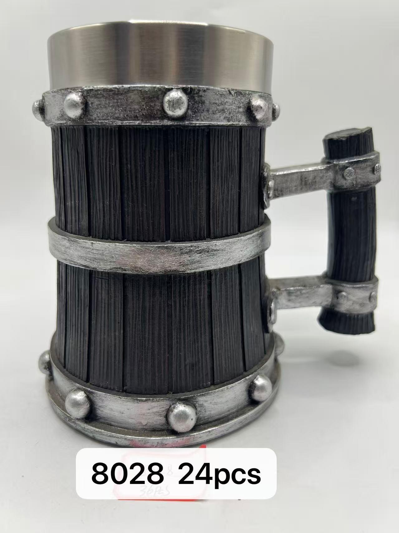 Büyük Boy Gümüş işlemeli Çelik Kupa Kod 8028