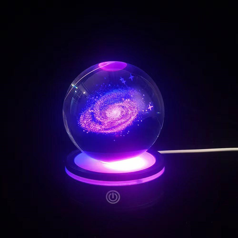 Dönen Gezegen Cam Küre RGB