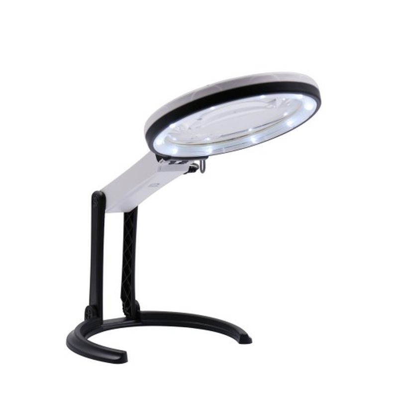 2X5X120Mm 10 Ledli Masaüstü Büyüteç