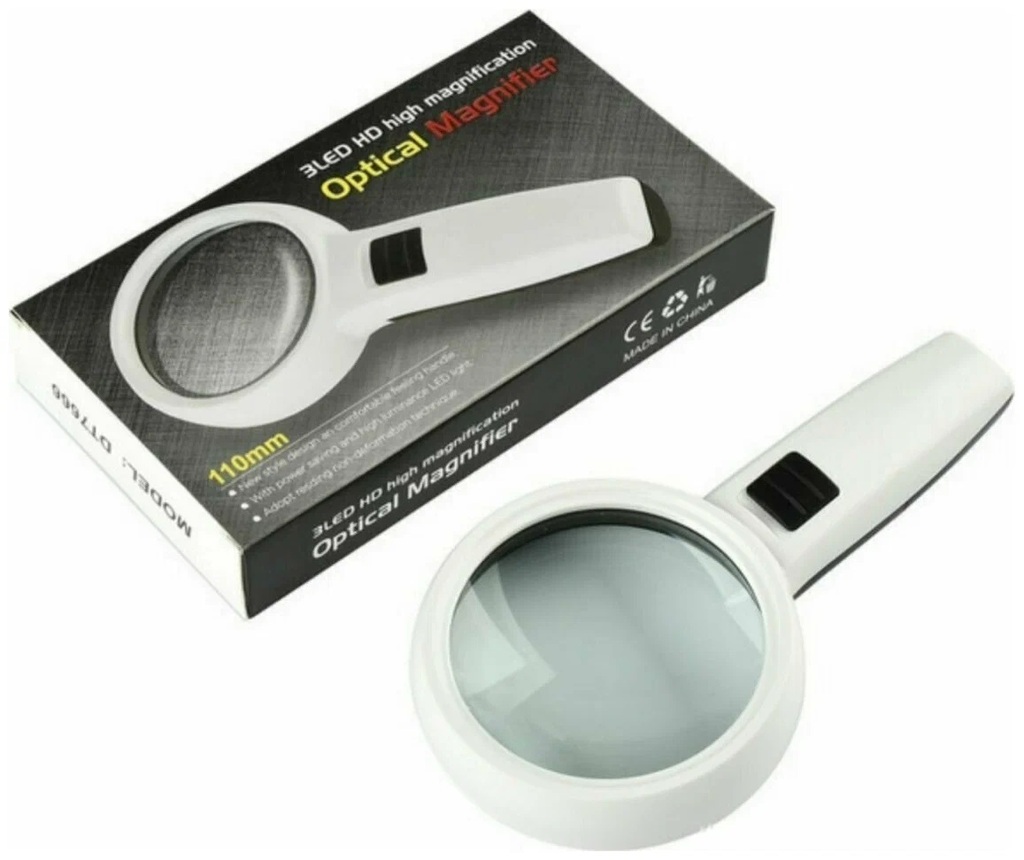 3 Ledli 30 X 110 Mm Led Işıklı Büyüteç DT7666