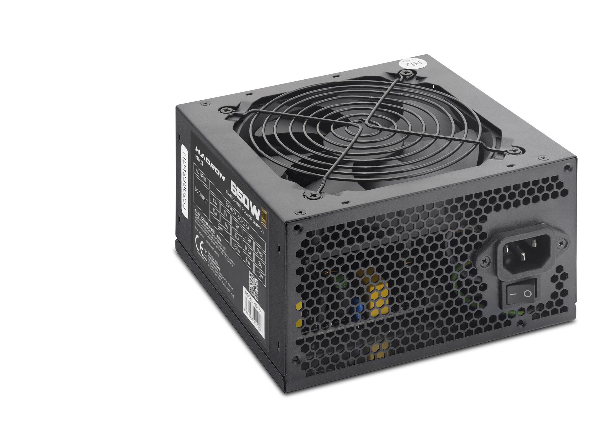 Evi̇mdeyokyok Pc Power Supply Güç Kaynağı 650W 12 Cm Fan Atx 80 Plus Si̇yah Hd424