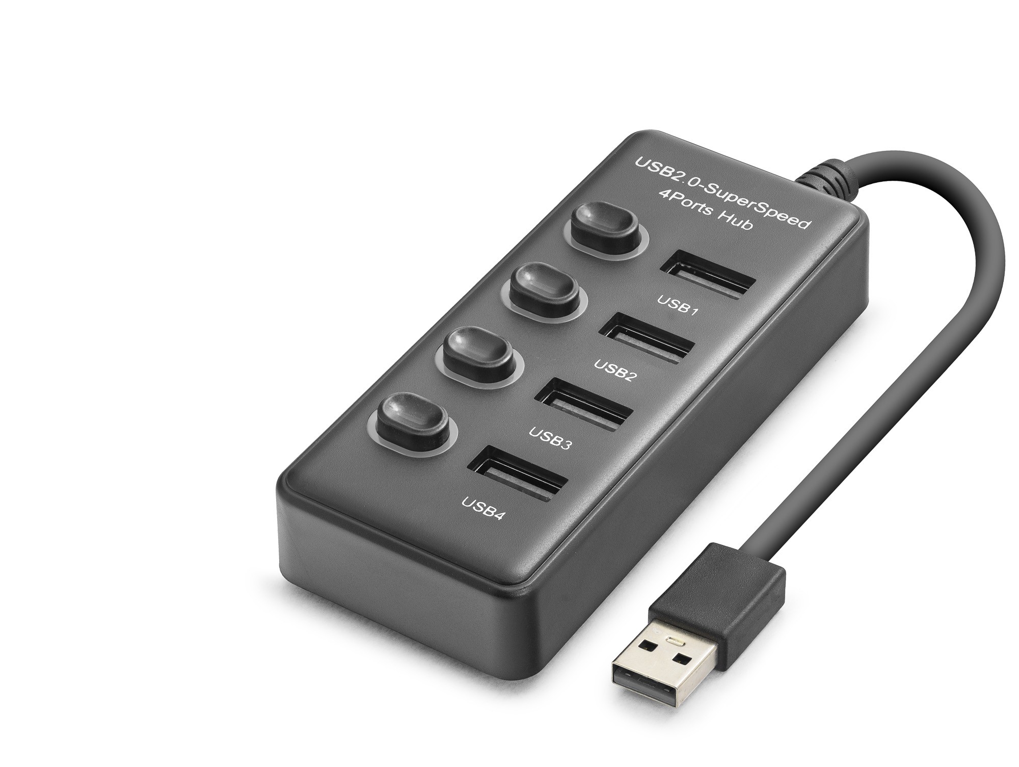 Evimdeyokyok Usb Anahtarlı Hub 4 Port 480 Mbps Siyah Hdx7049