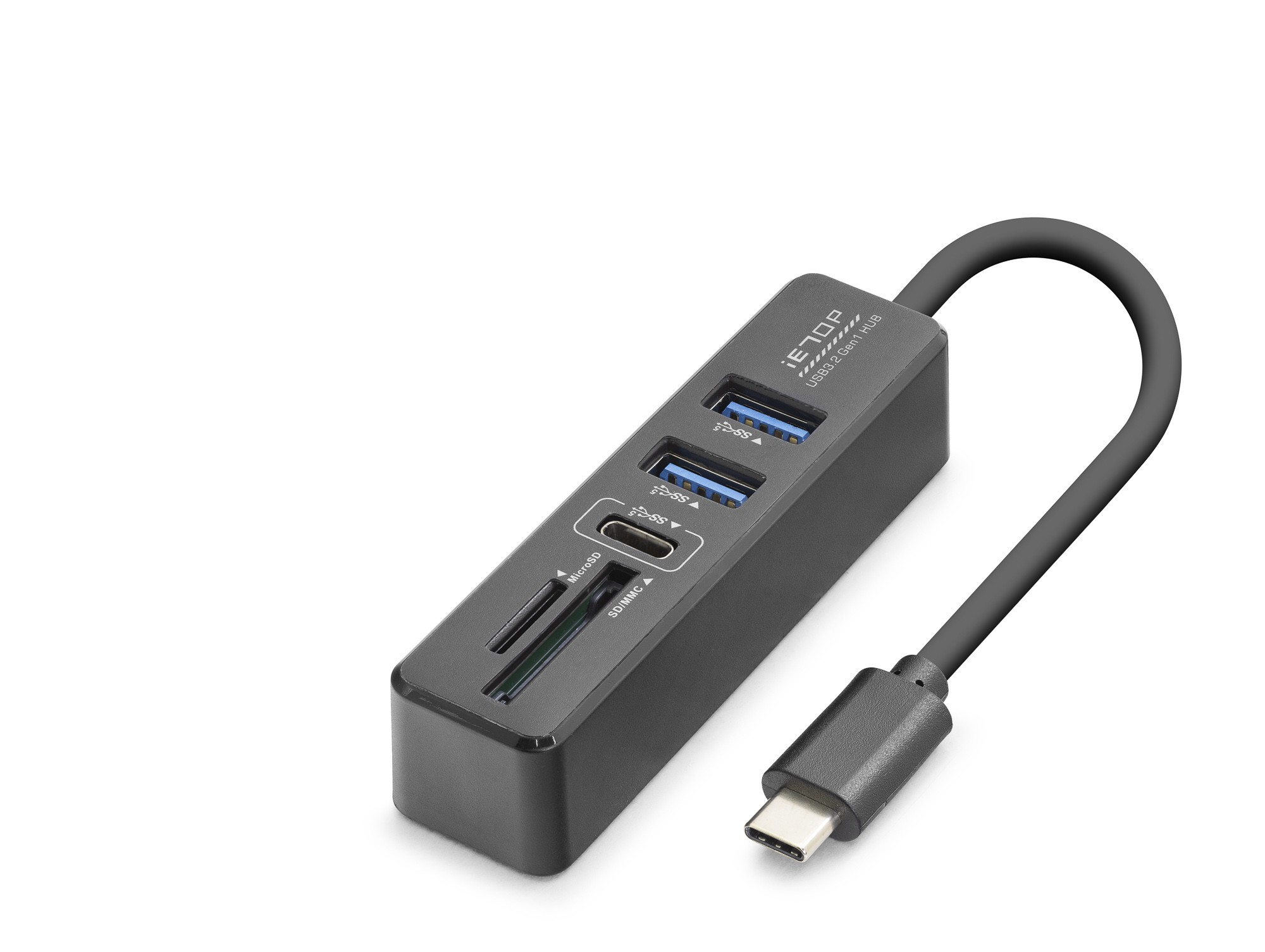 Evimdeyokyok Type-C 3.2 Gen1 Hub Kart Okuyucu 5 Port 5 Gbps Siyah Hdx7060