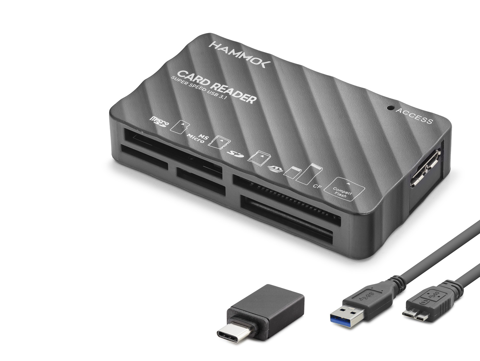 Evi̇mdeyokyok Usb Type-C 3.1 Gen1 All İn One Kart Okuyucu Cf Sd Mi̇crosd Ms Xd 5 Gbps Si̇yah Hdx7064