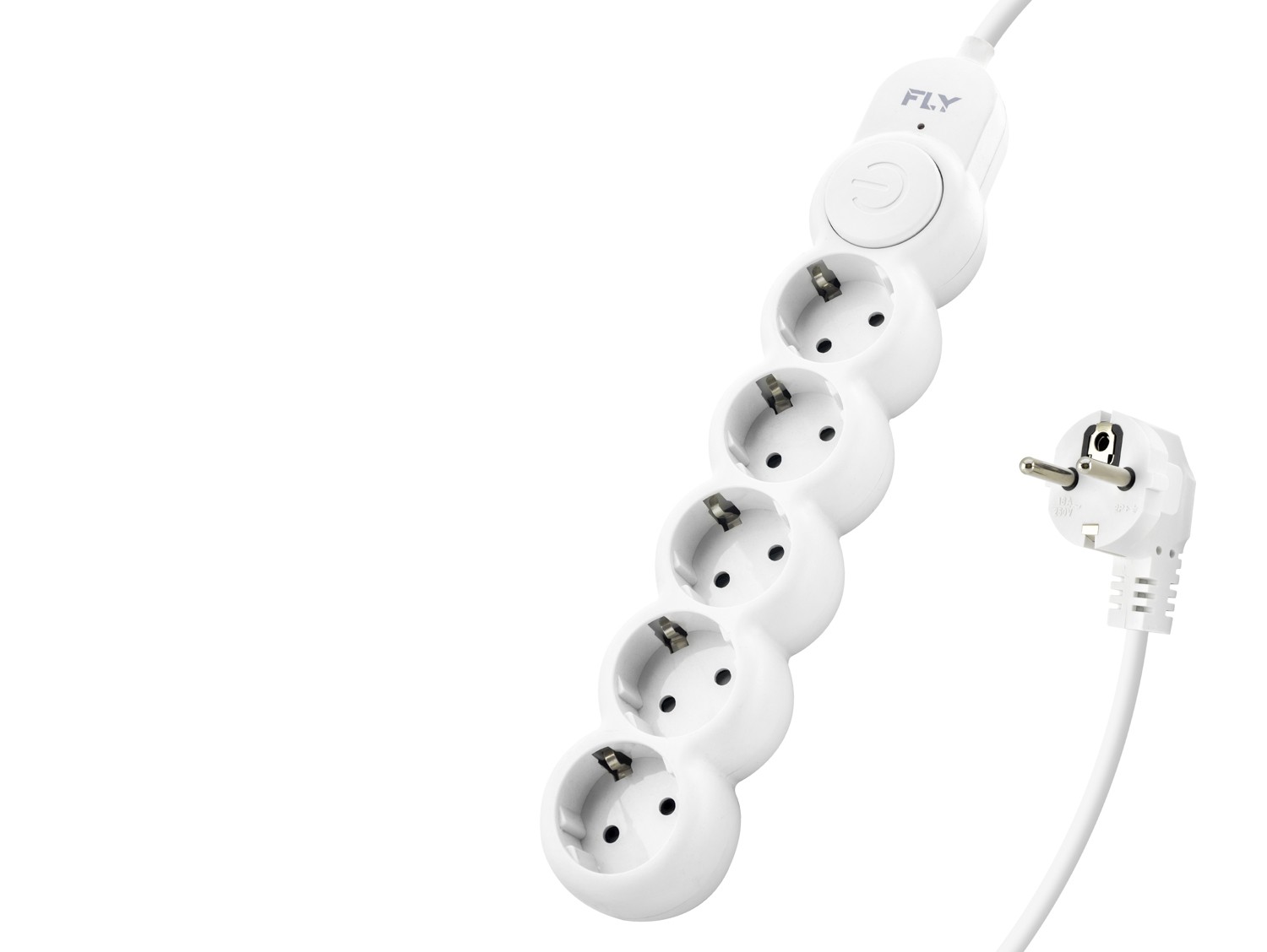 Termal Akım Korumalı Uzatma Kablosu 5 Priz Anahtarlı 2 M - Beyaz 3394-01