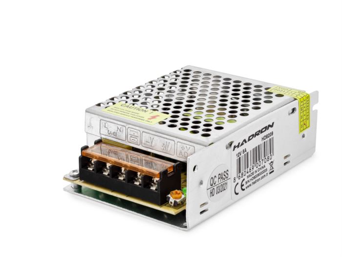 12V 5A 60W Led Ve Kamera Adaptörü - Gümüş B2879