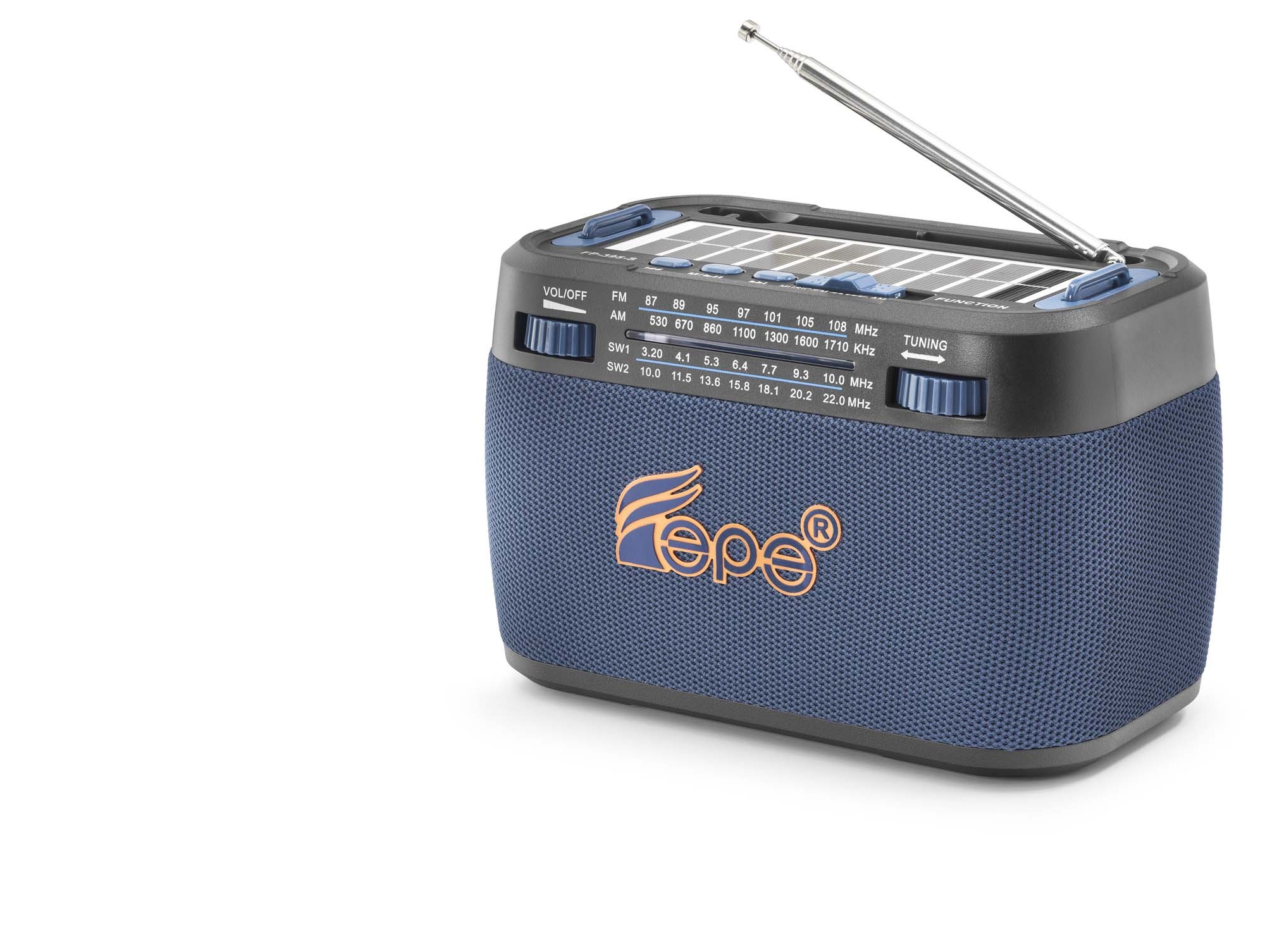 Bluetooth Fm Radyo Usb Tf Aux Solar Şarjli Taşinabi̇li̇r Kamp Hoparlör FP395S