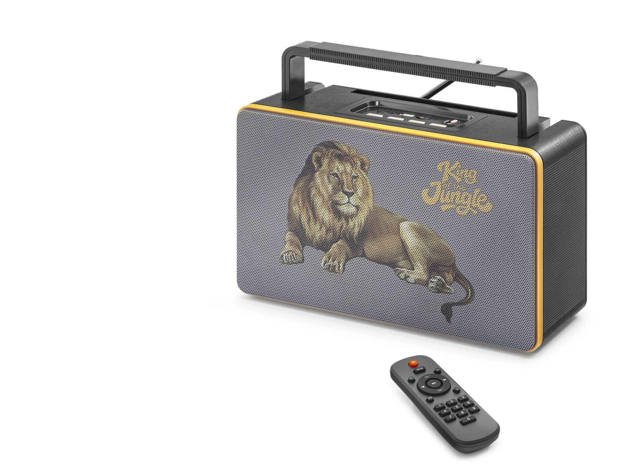 Bluetooth Nostaljik Fm Radyo Usb Tf Aux Kumandalı Taşınabilir Hoparlör - Siyah FX2506B