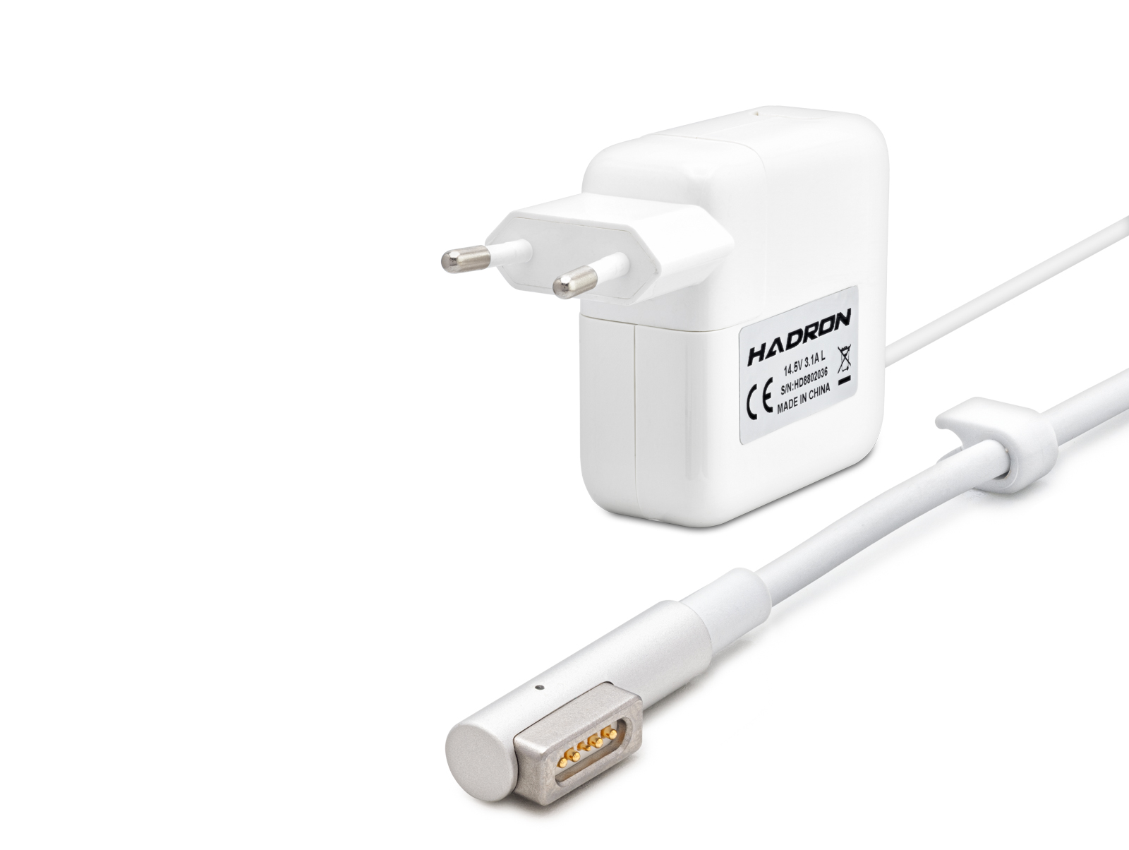 14.5V 3.15A 45W Laptop Adaptörü - L Tip - Macbook Uyumlu - Beyaz HD8802