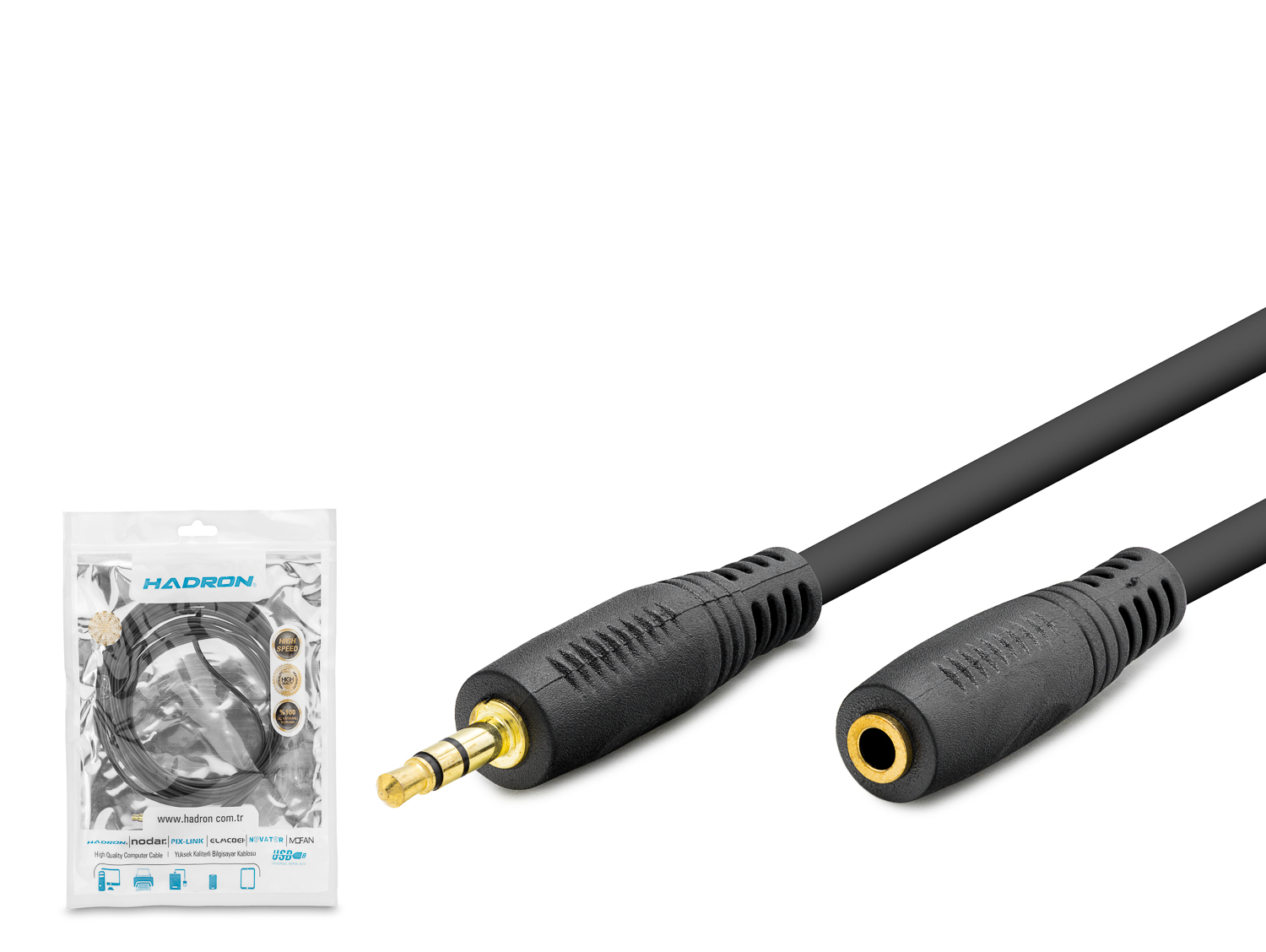 Evi̇mdeyokyok 3.5 Mm Aux Uzatma Kablosu 3 M - Si̇yah Hdx1019