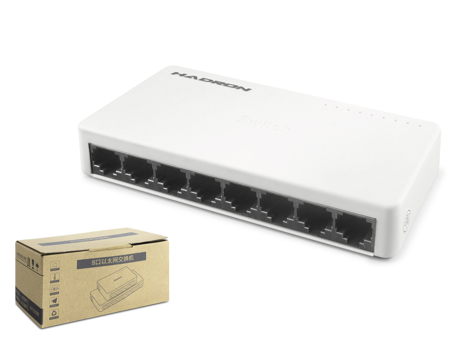 Evimdeyokyok Ethernet Switch 8 Port 10/100 Mbps - Beyaz Hdx1366