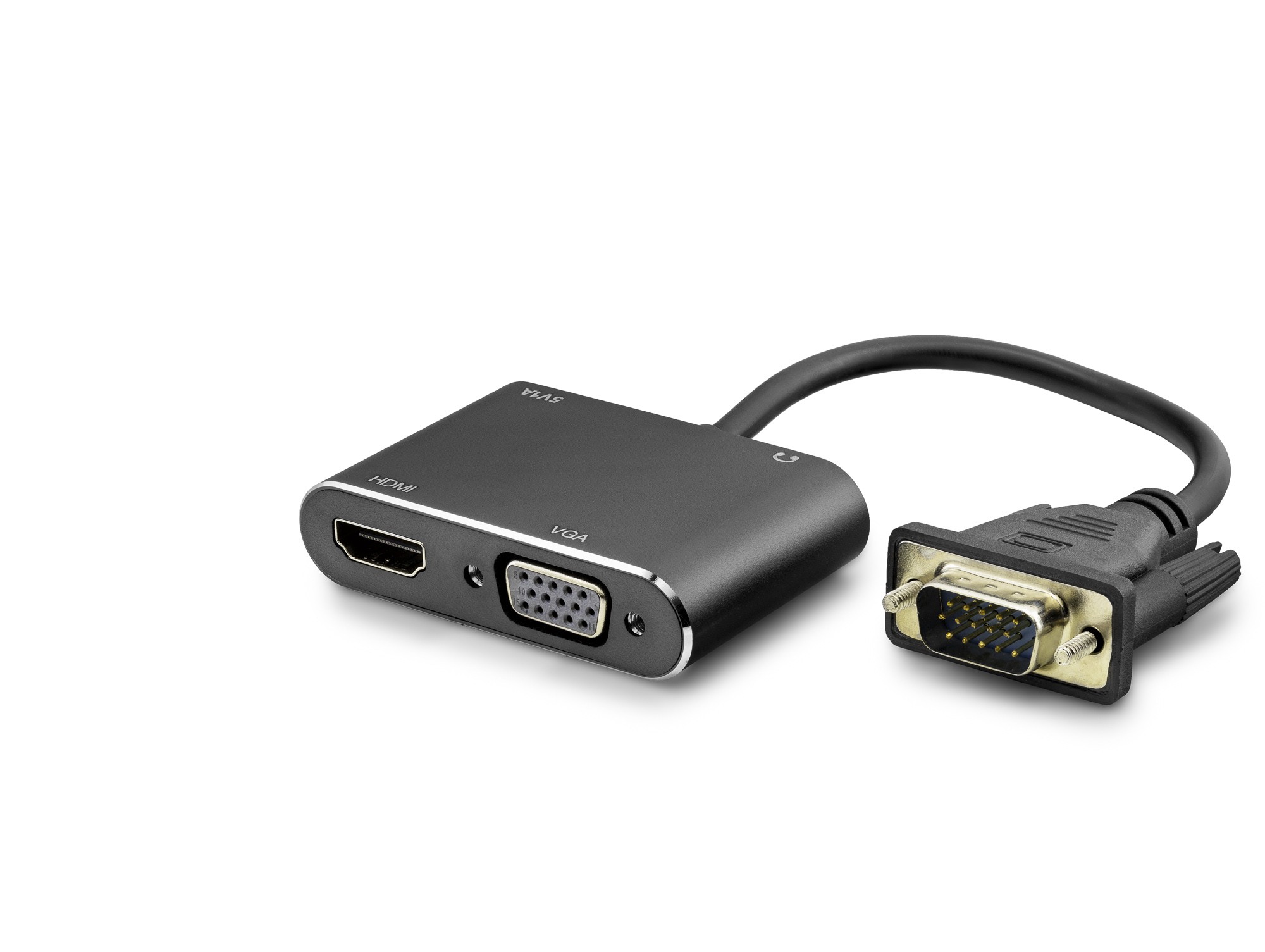 Evi̇mdeyokyok Vga To Hdmi̇ + Vga Di̇şi̇ Ses Çıkışlı Görüntü Dönüştürücü 1080P 22 Cm - Si̇yah Hdx7821