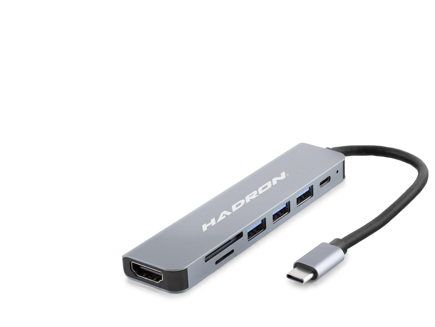 Evimdeyokyok Type-C Hub Hdmi 4K Usb 3.0 Kart Okuyucu 7 Port - Gri Hdx7835