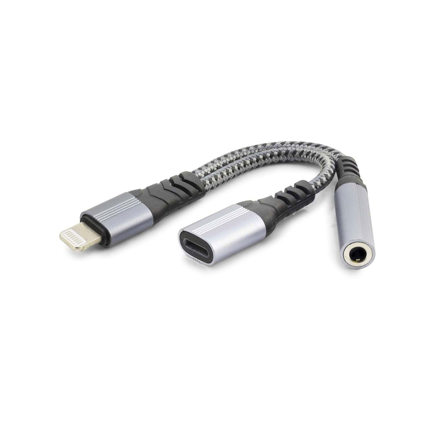 Evimdeyokyok Lıghtnıng To Type-C + 3.5 Mm F Kablo Siyah Gj-012