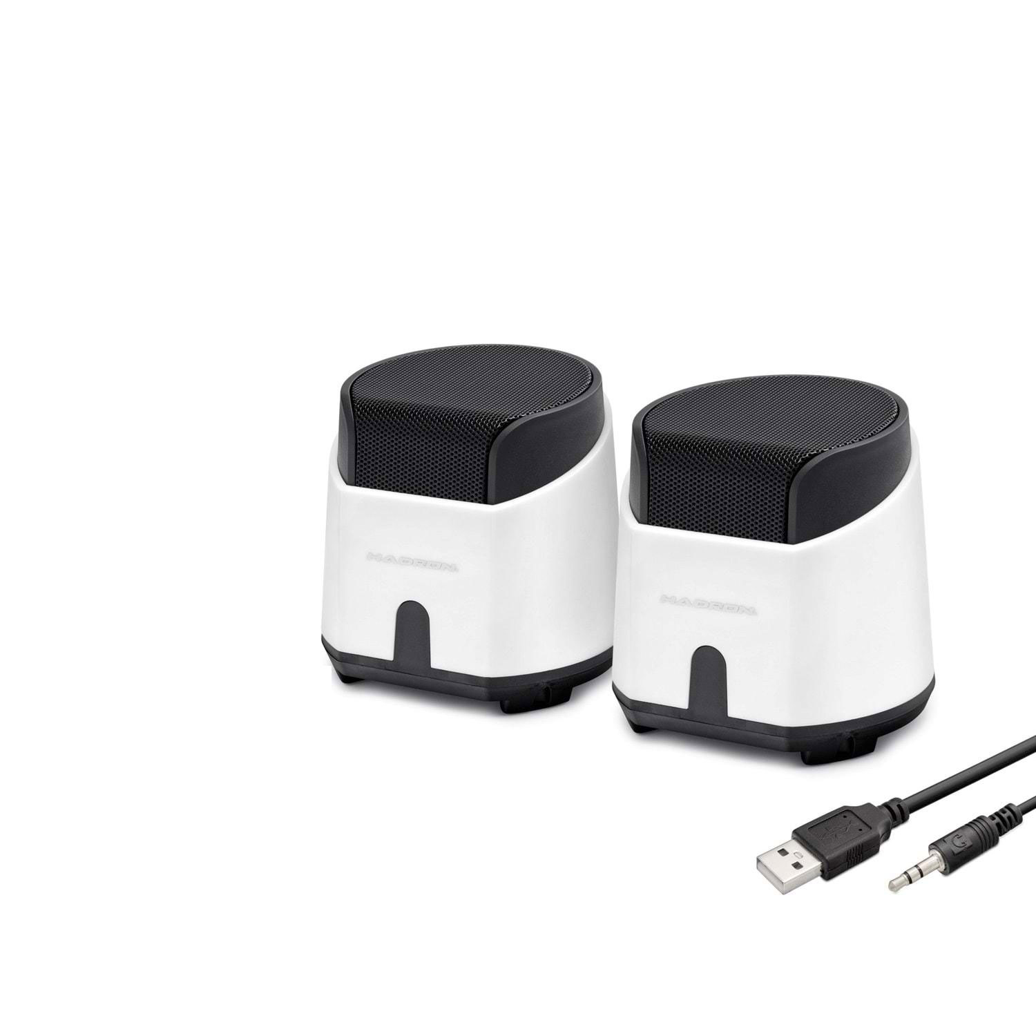 Evi̇mdeyokyok Masaüstü Hoparlör 1+1 Usb + 3.5Mm - Beyaz Hd6024W