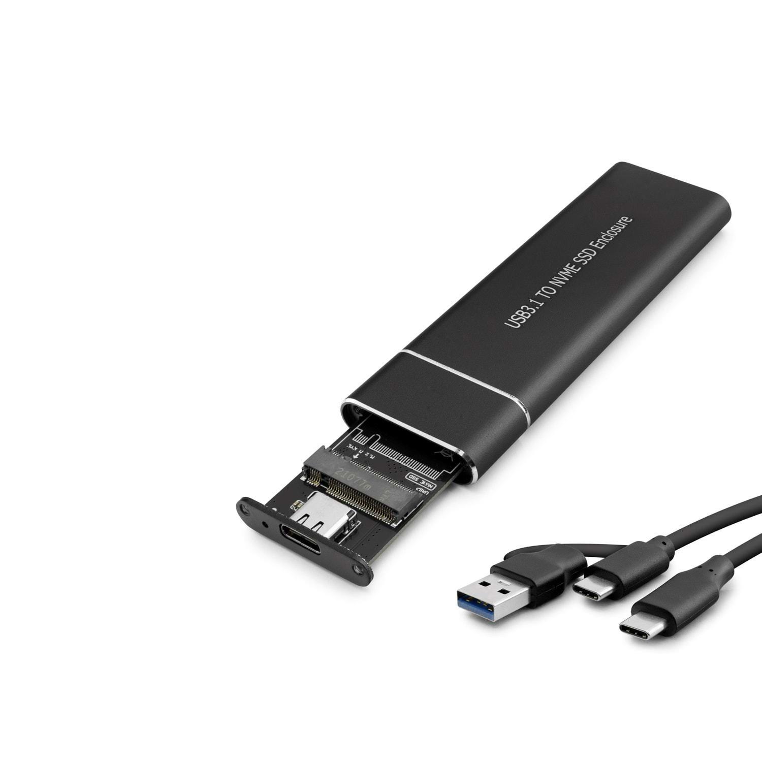 Evi̇mdeyokyok Ssd Kutu Type-C3.1 + Usb3.0 Nvme M2 Chıp Jms583 Si̇yah Hdx1768