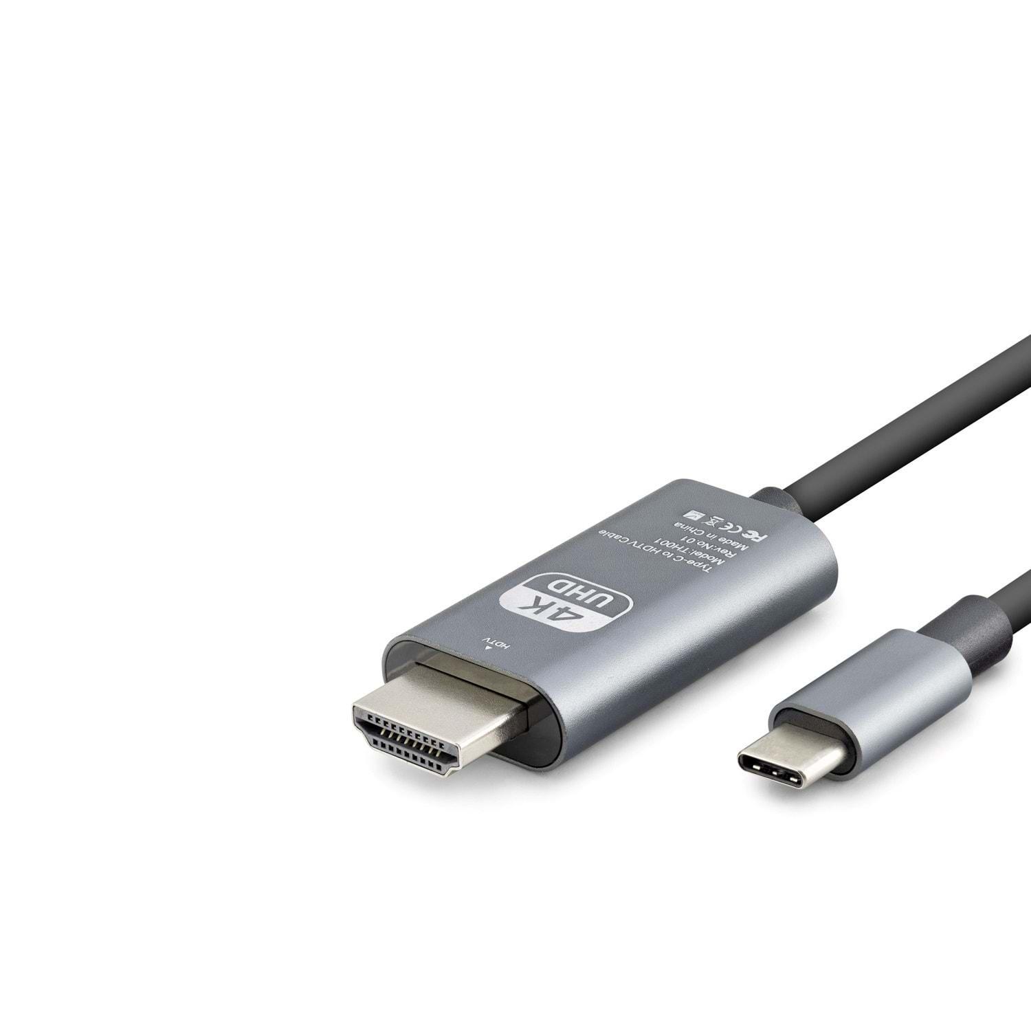 Evi̇mdeyokyok Type-C To Hdmı Kablo Hdtv 4K Ultra Hd Pvc Gri̇ Hdx7853