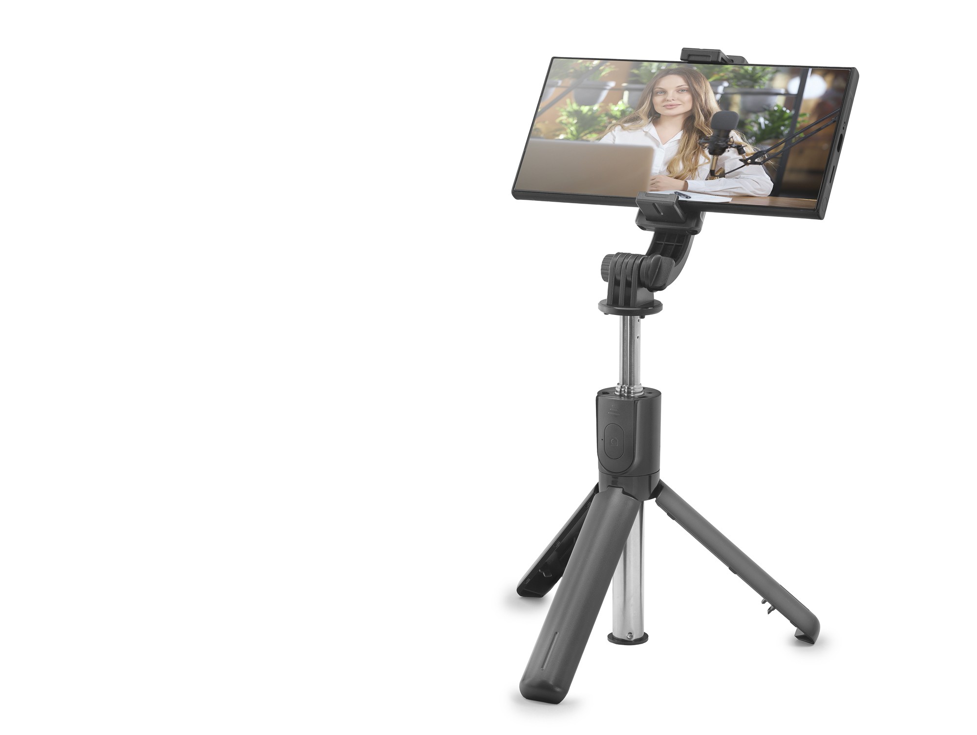 Evi̇mdeyokyok Telefon Tri̇podu Ve Selfi̇e Çubuğu Seti̇ Bluetooth Kumandalı 67 Cm - Si̇yah Nd1046