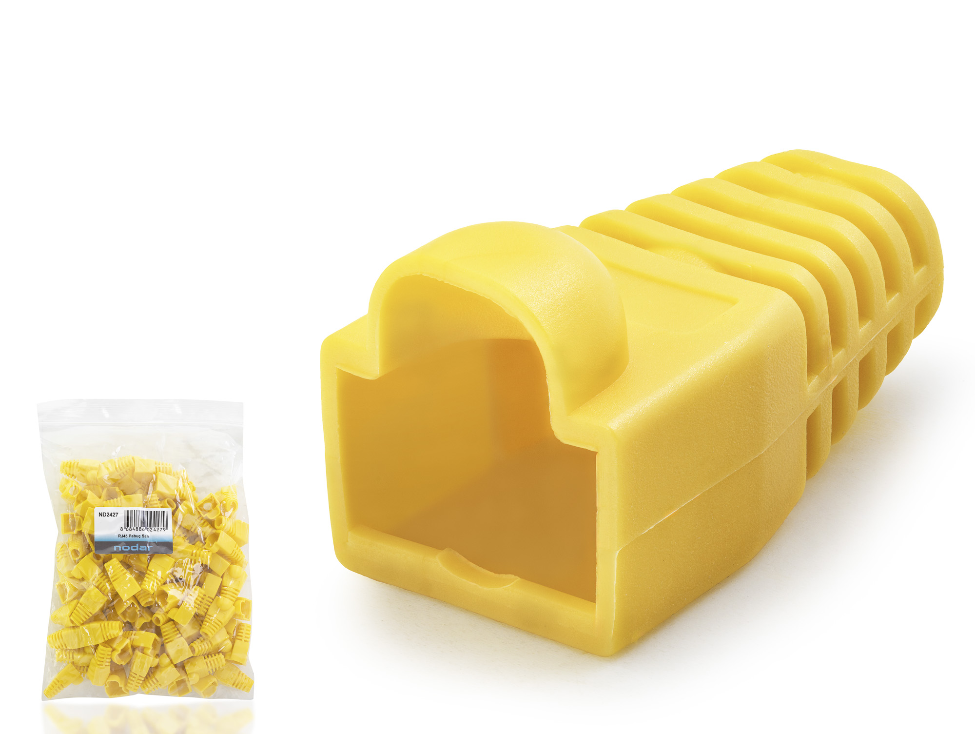 Evimdeyokyok Rj45 Konnektör Papuç - 100 Adet Sari / Ekonomik Poşet Paket Nd2427