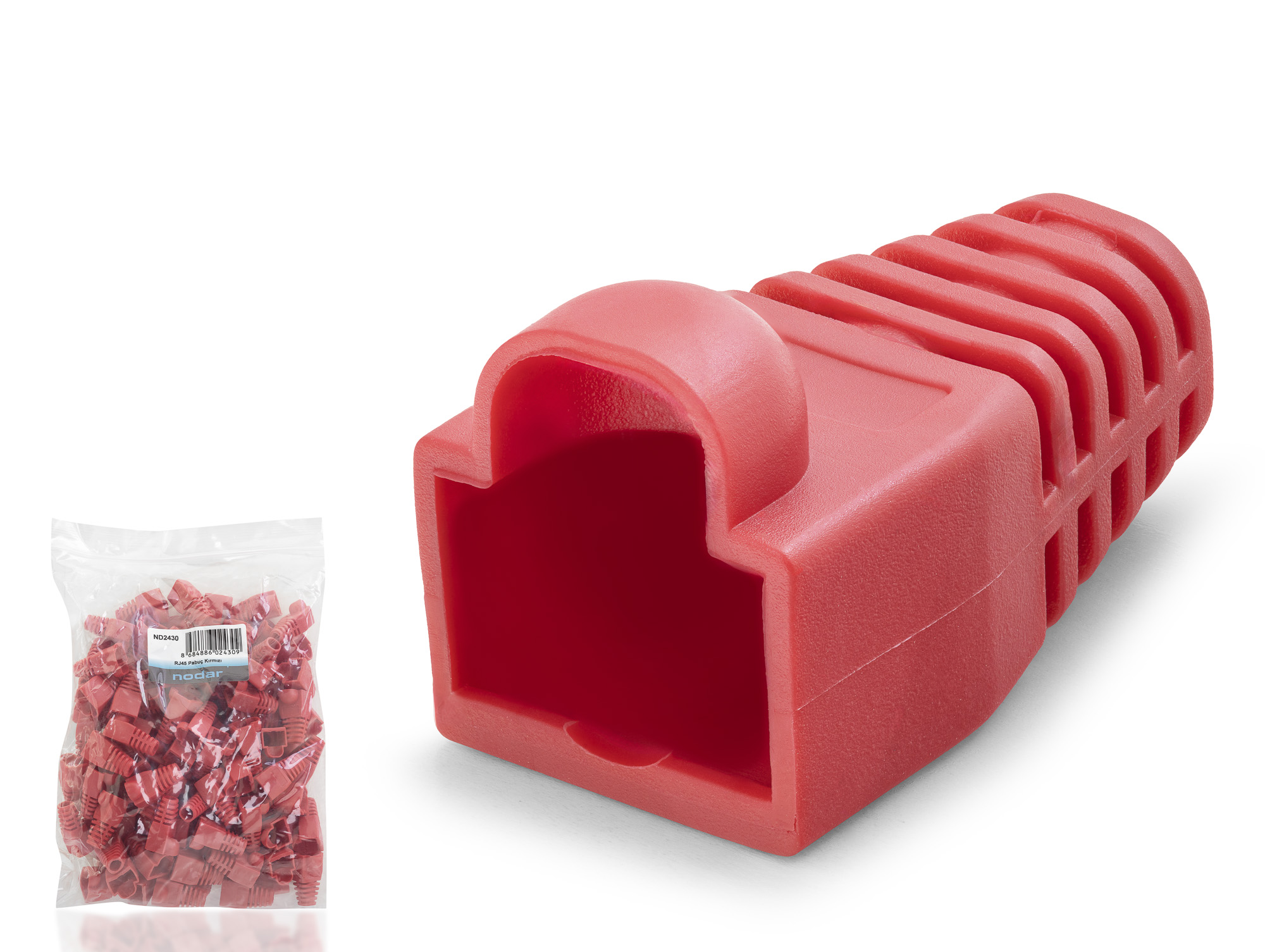 Evimdeyokyok Rj45 Konnektör Papuç 100’Lü Paket - Kırmızı Nd2430