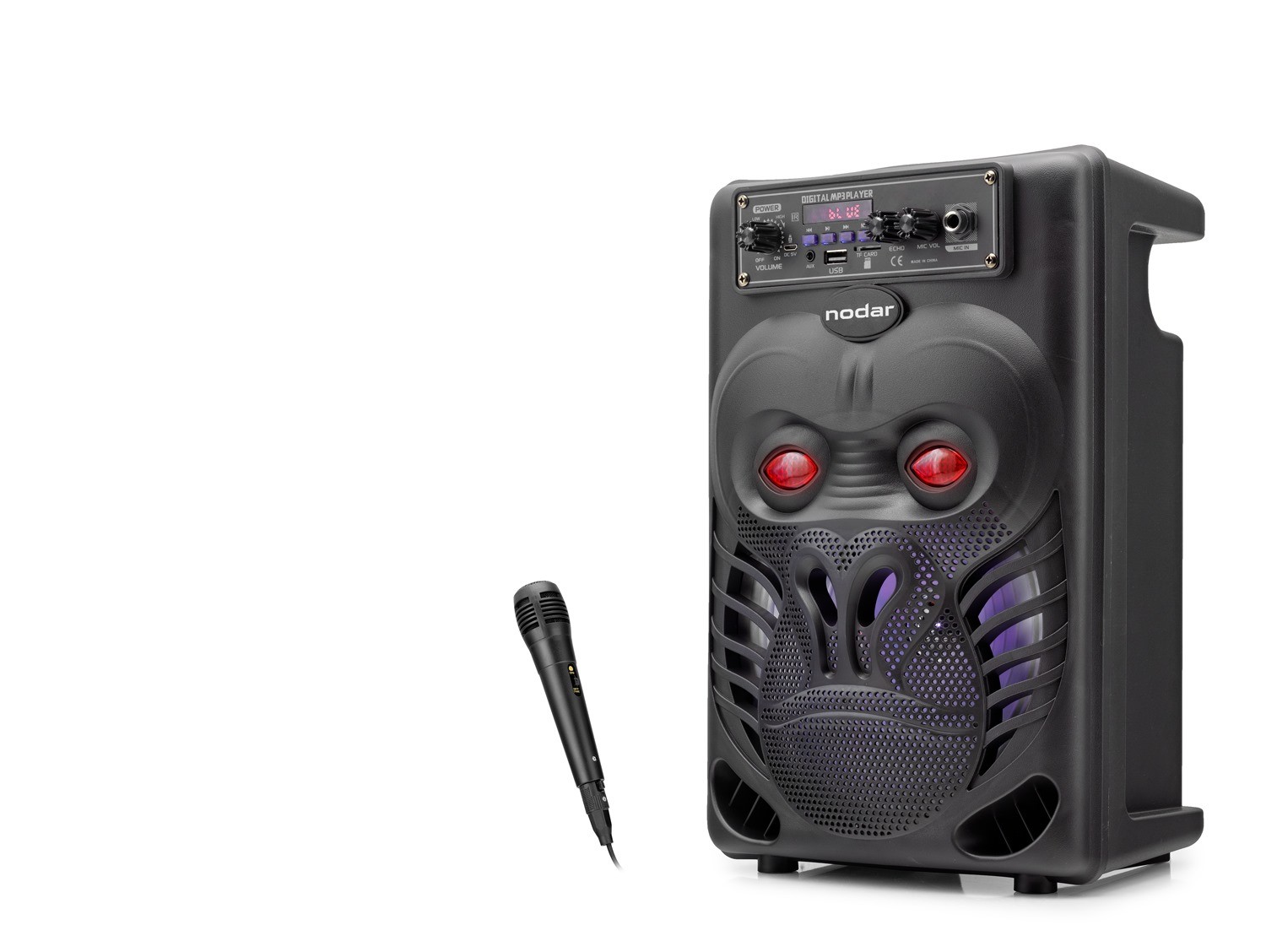 Bluetooth Karaoke Hoparlör Fm 8 Mikrofonlu 34 X 22.7 X 17.6 Cm - Siyah ND2820