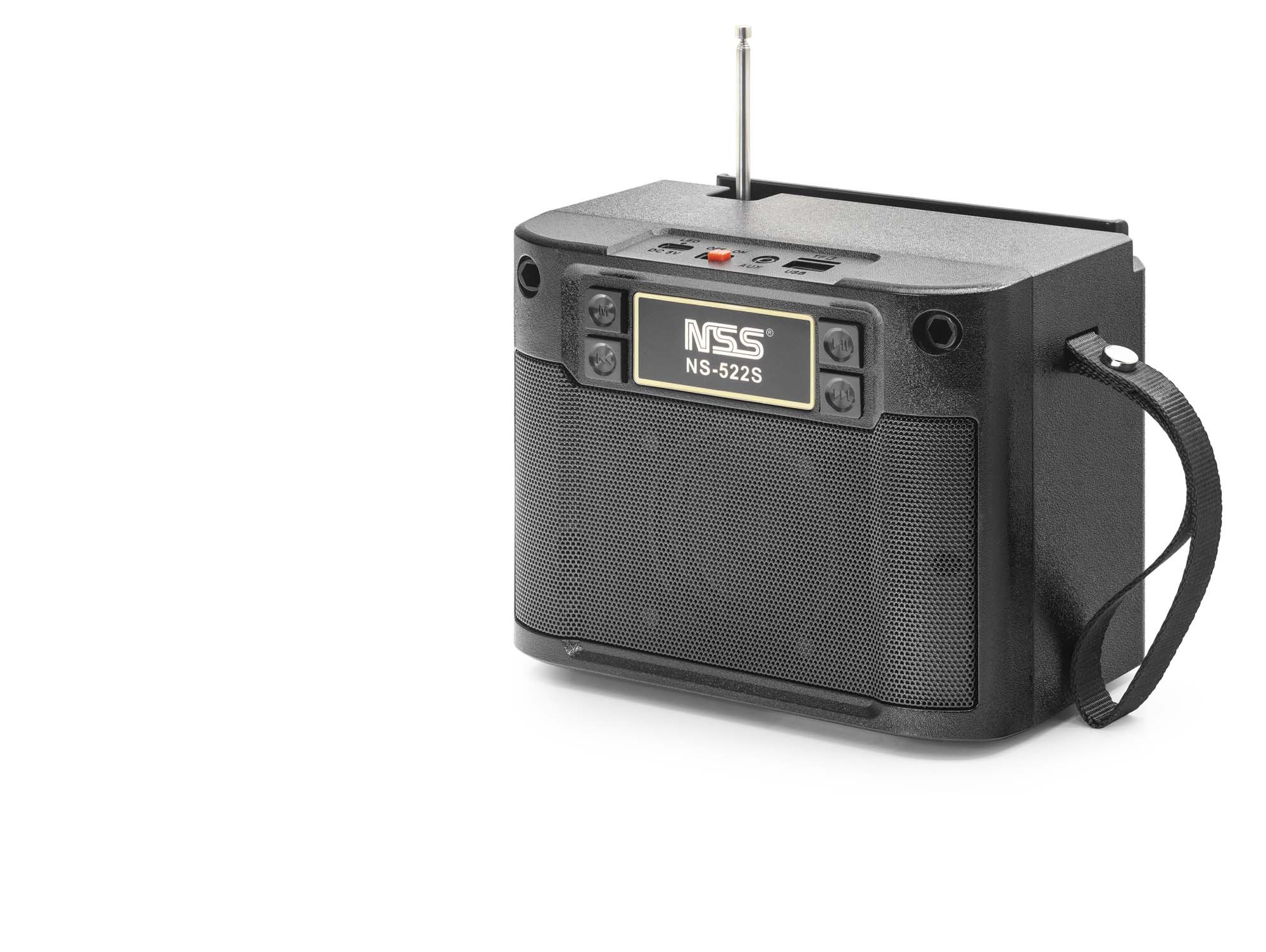 Bluetooth Fm Radyo Tws Usb Tf Aux Solar Şarjli Taşinabilir Kamp Hoparlör - Si̇yah NS522S