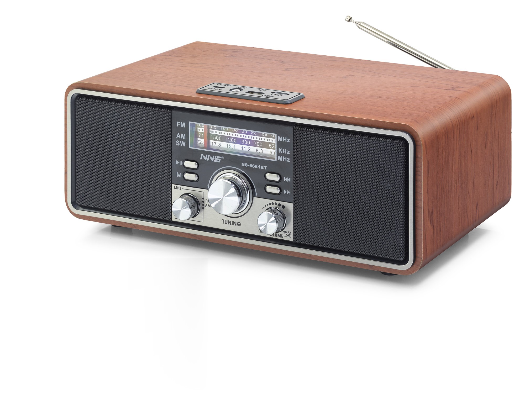 Bluetooth Nostaljik Hoparlör Fm 30 X 15.8 X 11.9 Cm NS6681BT