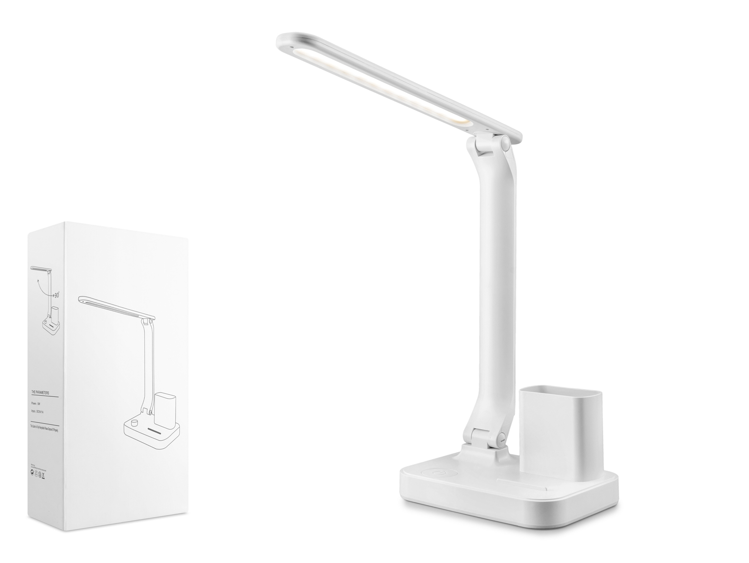 Usb Şarjlı Masa Lambası - Beyaz Q21-1