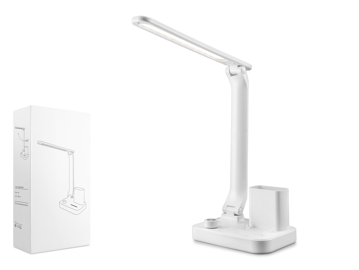 Usb Şarjlı Masa Lambası - Beyaz Q21-2