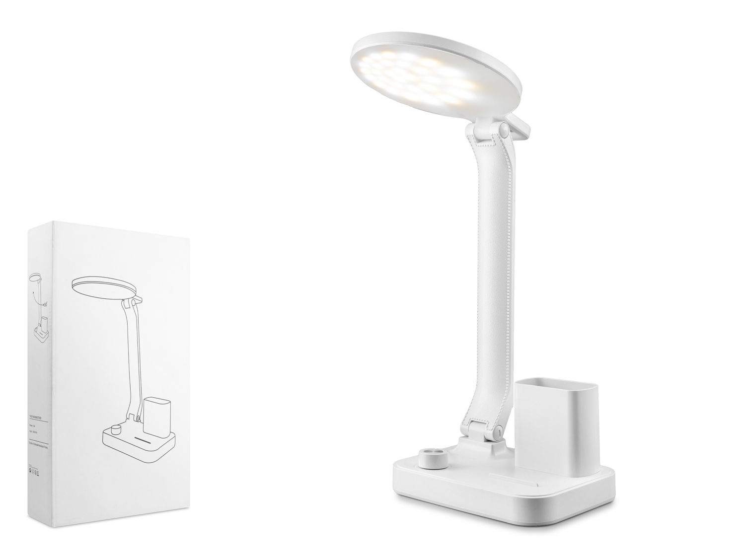 Usb Şarjlı Masa Lambası - Beyaz Q22-2
