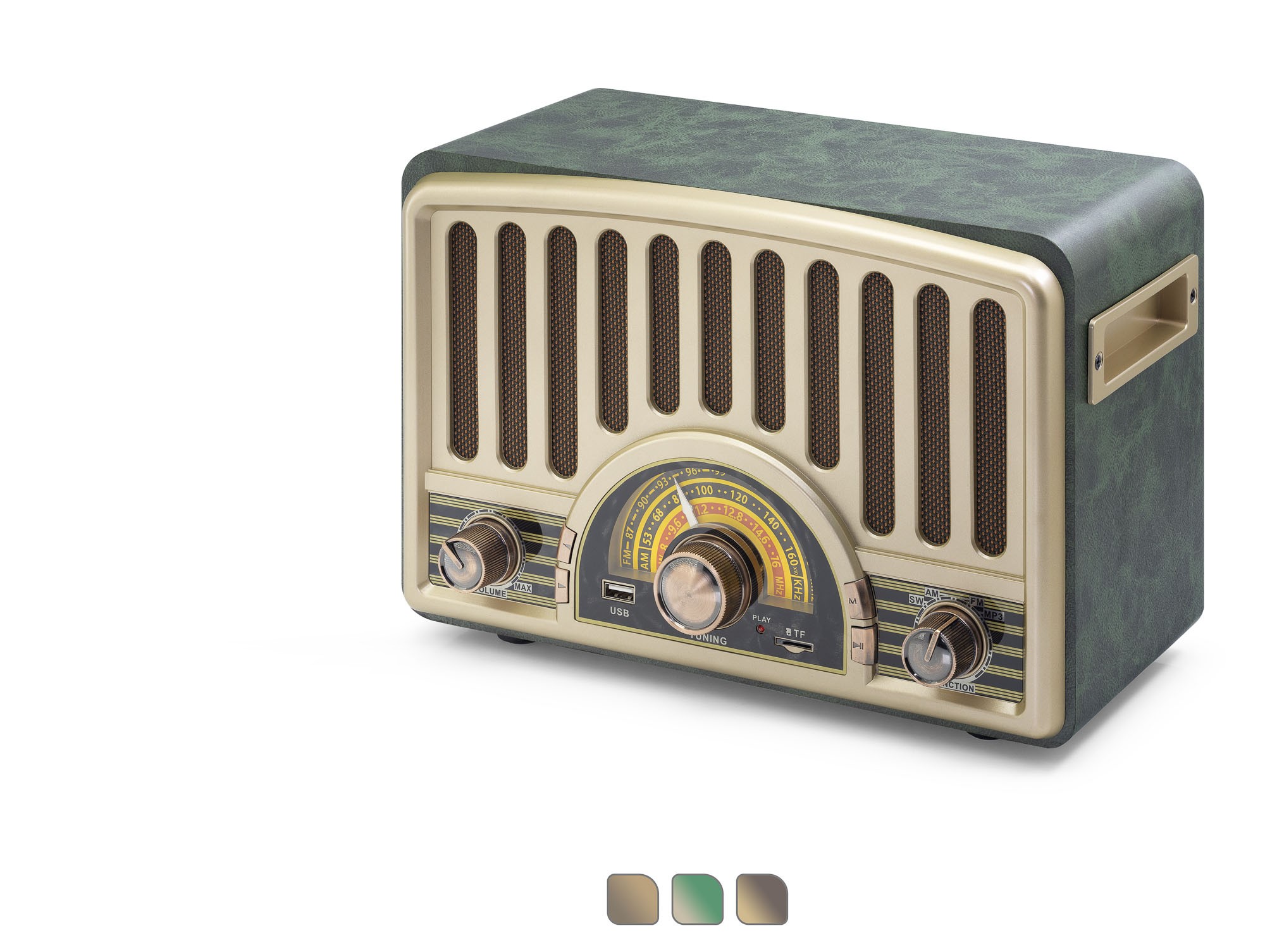 Bluetooth Nostaljik Hoparlör Fm 30 X 15 X 20 Cm R1928BT