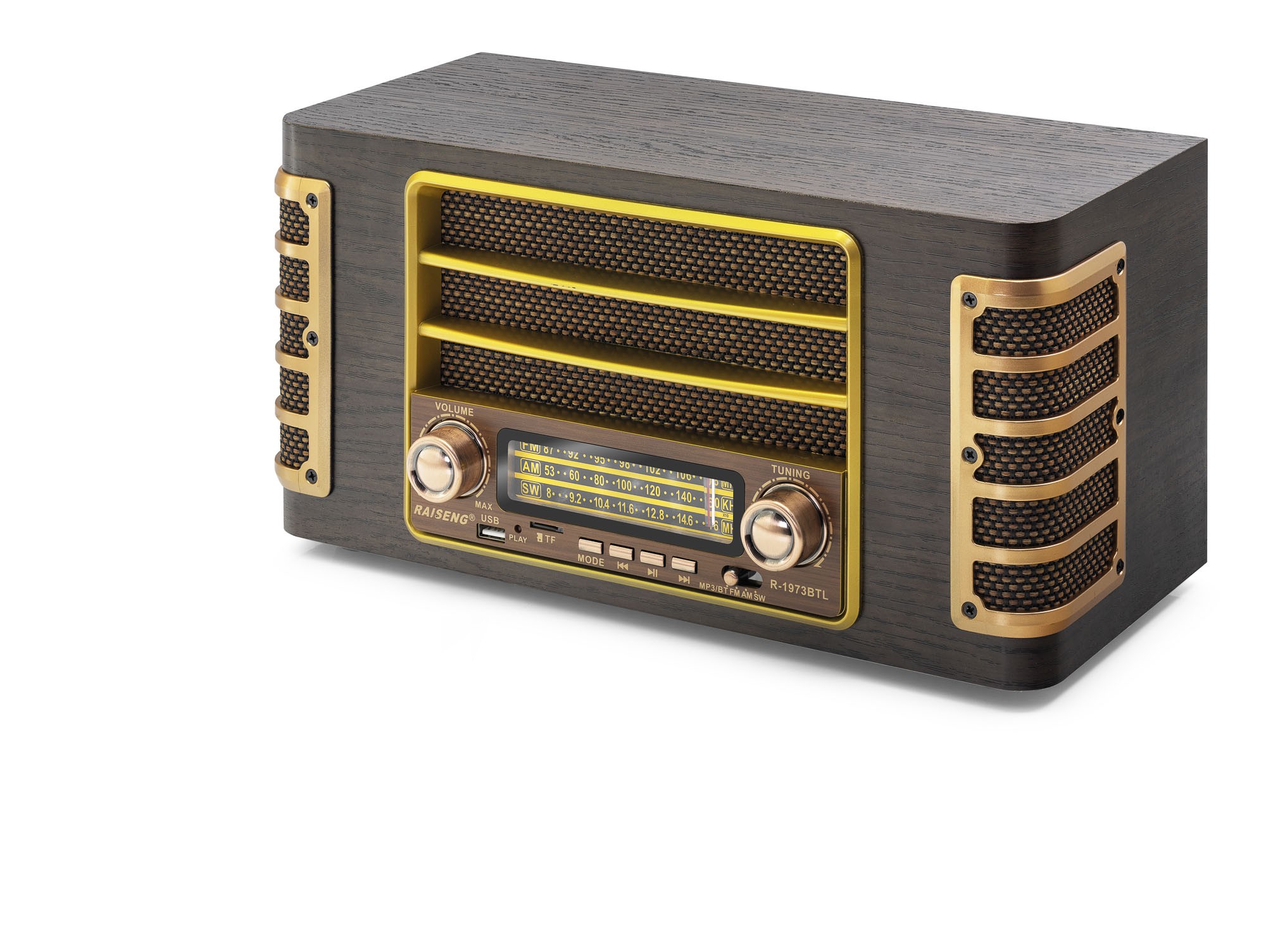 Bluetooth Nostaljik Hoparlör Fm 345 X 183 X 174 Cm R1973BT