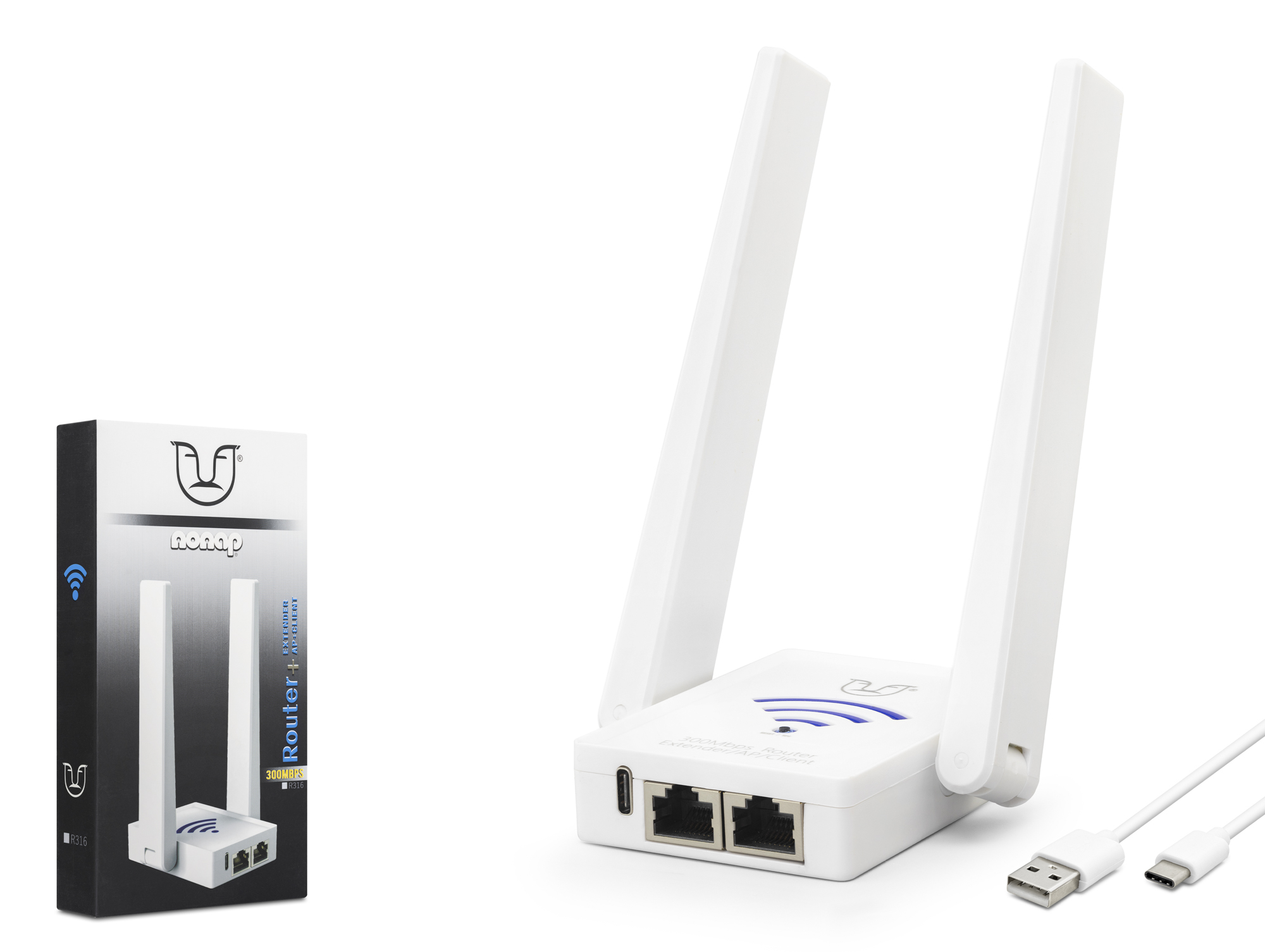 Evi̇mdeyokyok Wi̇fi̇ Repeater Router Access Poi̇nt 300 Mbps R316