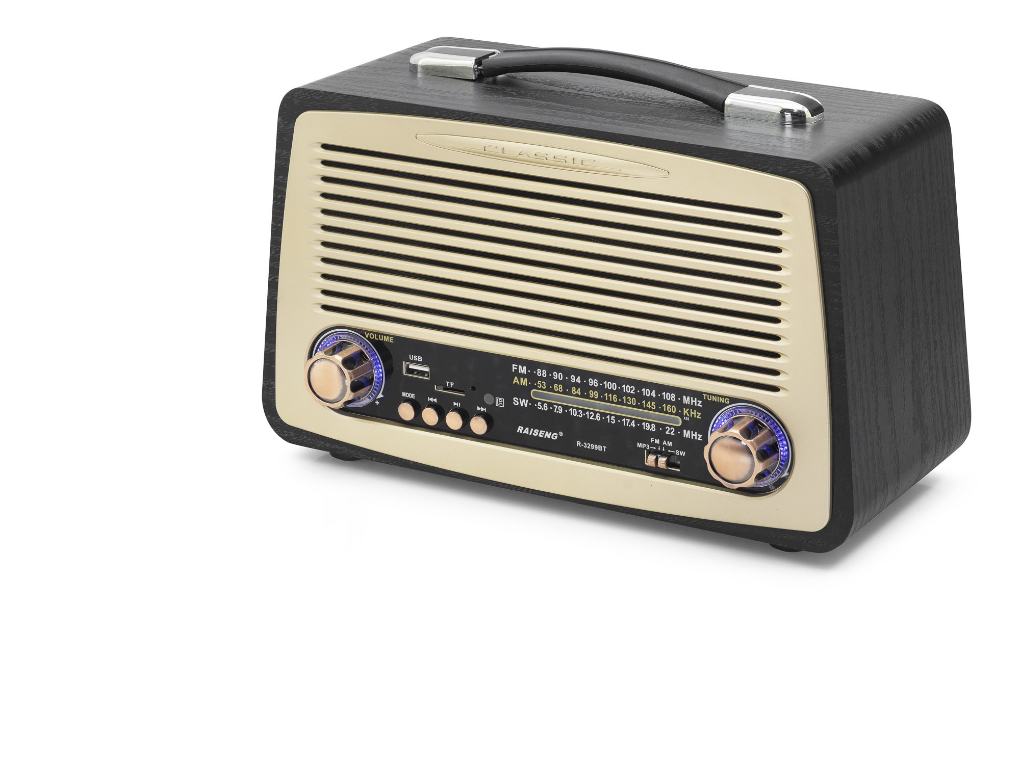 Bluetooth Nostaljik Hoparlör Fm 30.9 X 1 4.5 X 19.5 Cm R3299BT