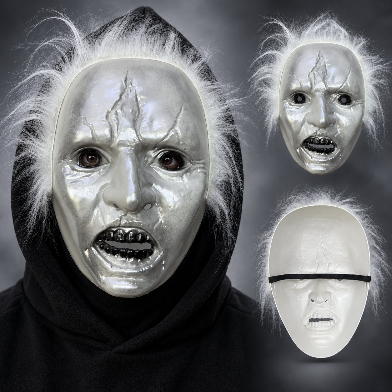 Evimdeyokyok Beyaz Saçlı Michael Myers Plastik Karakter Maskesi