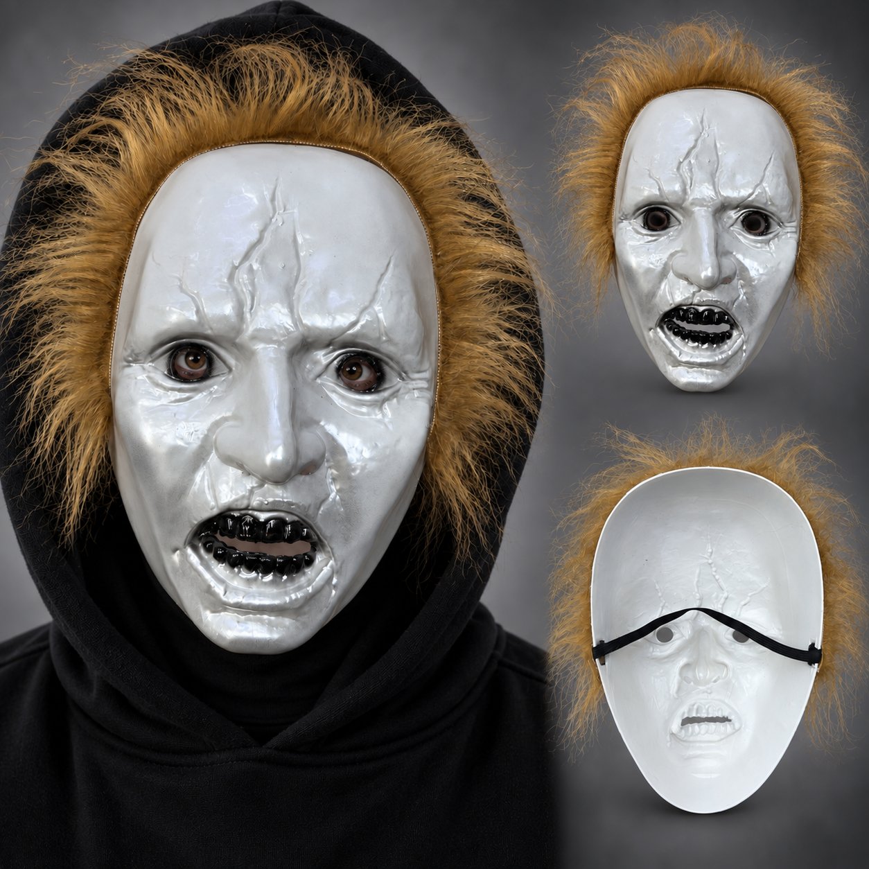 Evimdeyokyok Kahve Saçlı Michael Myers Plastik Karakter Maskesi