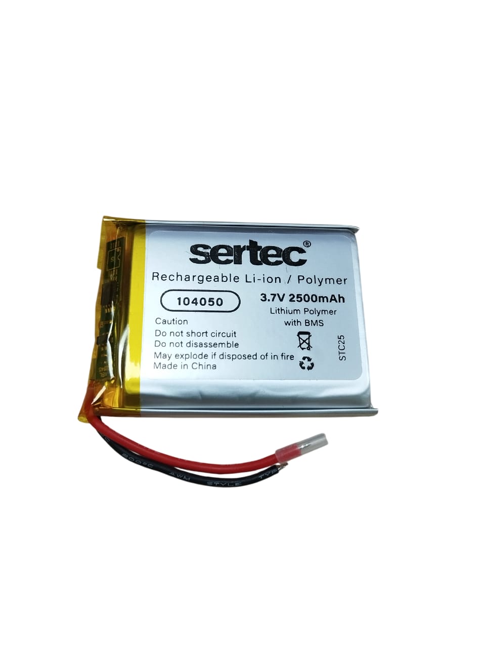 Evi̇mdeyokyok 104050 3.7V 2500Mah Li̇-Polymer Pi̇l (Devreli̇/1.5A)