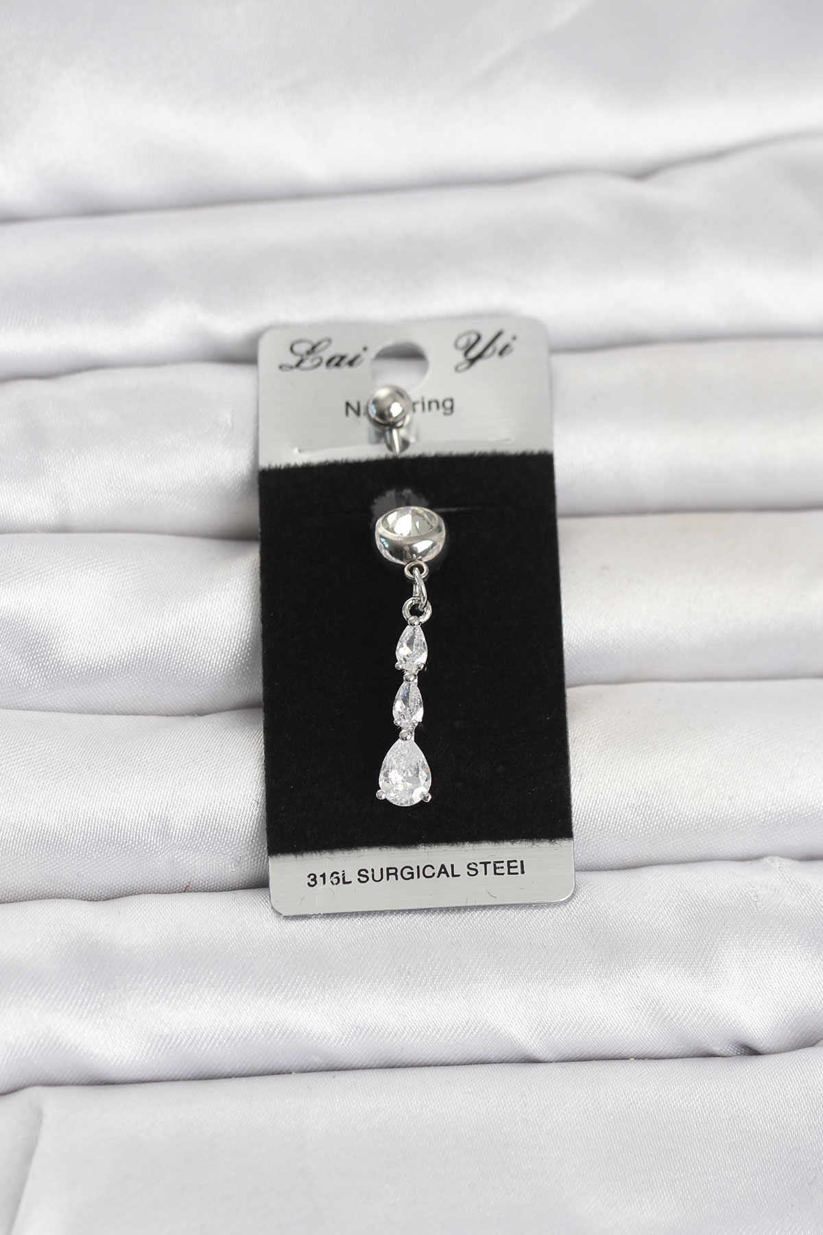 316L Cerrahi Çelik Sallantılı Damla Model Göbek Piercing TJ-PR1398