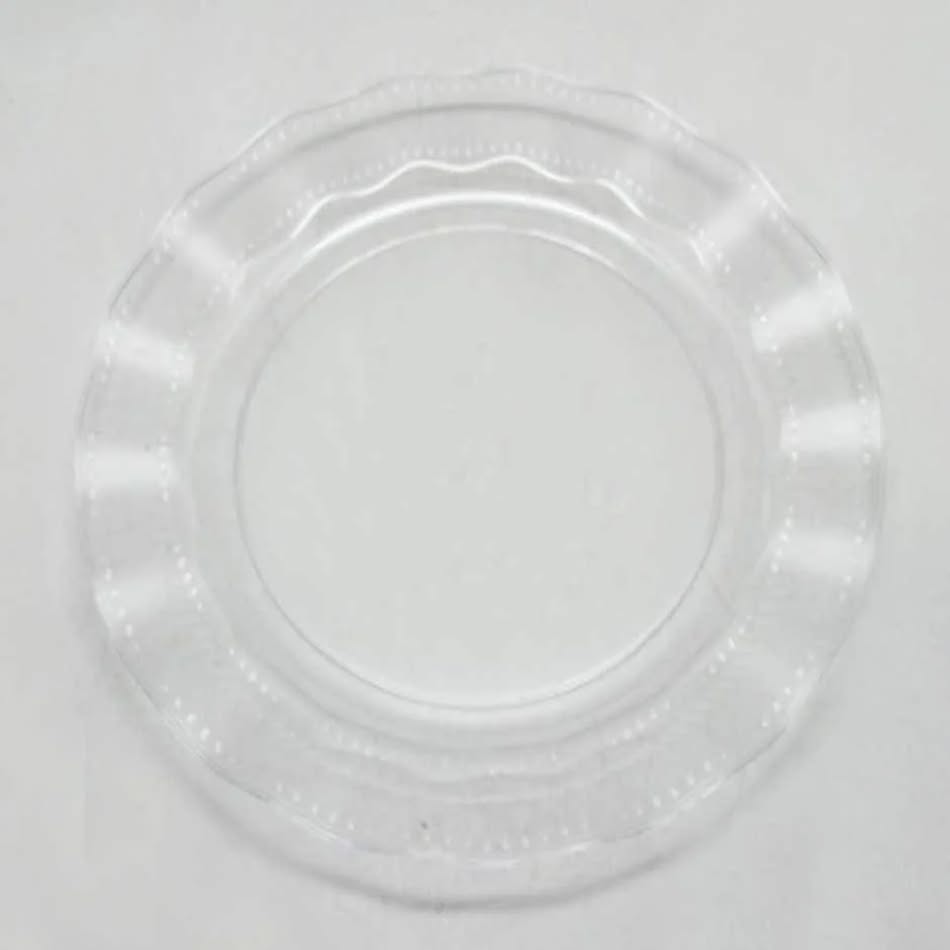 Şeffaf Lüks Plastik Mika Yuvarlak Tabak 22 Cm 6 Adet